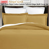 Grand Aterlier Pima Cotton Royal Gold Quilt Cover Set King - Front View