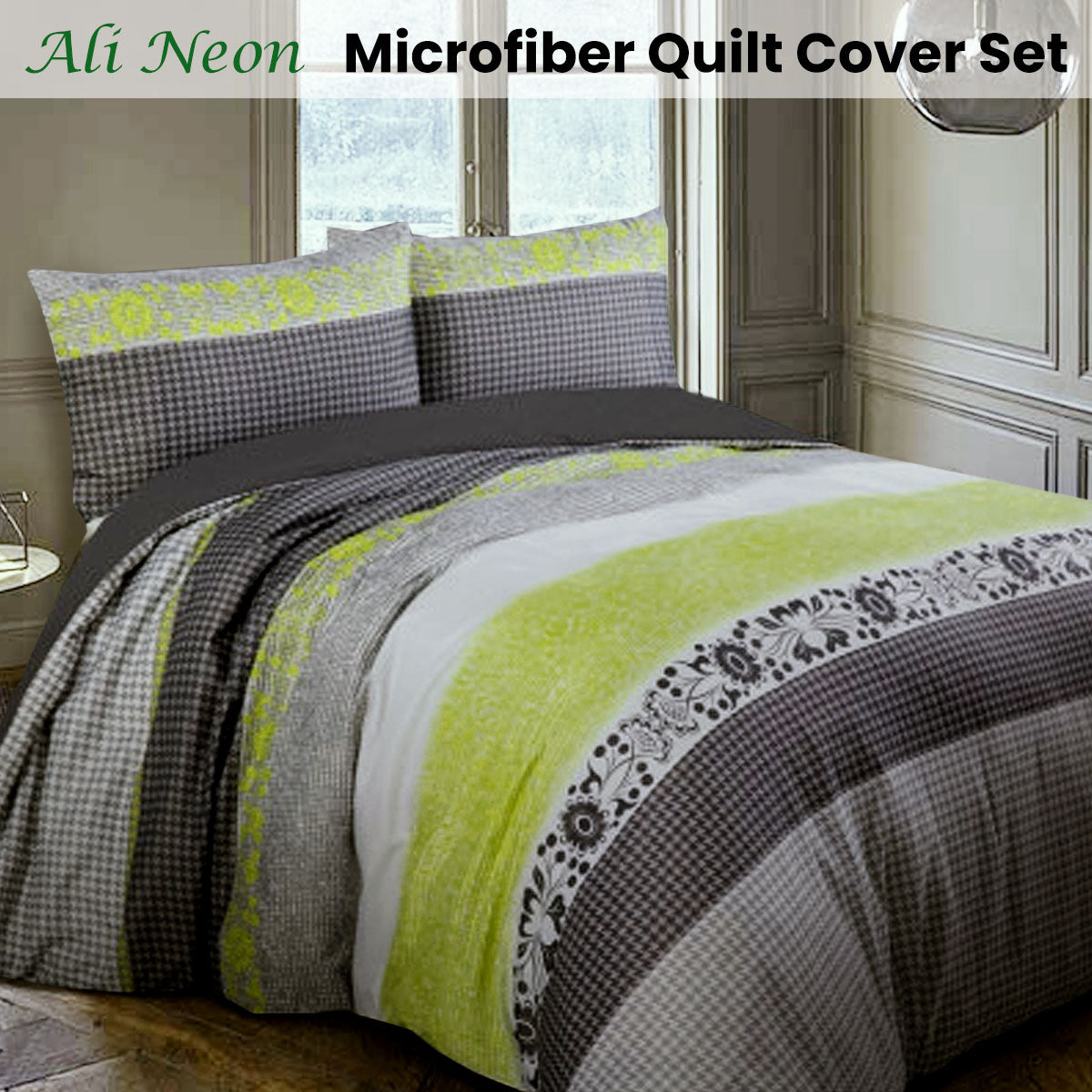 Ali Neon Basketweave Quilt Cover Set by Big Sleep - Double Size