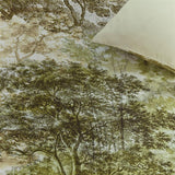 Bedding House Arcadia Green Cotton Sateen Quilt Cover Set Queen - Side View