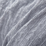 Accessorize Augusta Grey Ruched Quilt Cover Set Double - Side View