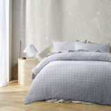 Accessorize Augusta Grey Ruched Quilt Cover Set King