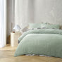 Accessorize Augusta Sage Crinkled Look Quilt Cover Set King