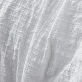 Accessorize Augusta White Ruched Quilt Cover Set Queen - Side View