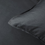Accessorize Charcoal 400TC Charcoal Bamboo Cotton Double Stitched Quilt Cover Set Double - Side View
