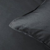 Accessorize Charcoal 400TC Charcoal Bamboo Cotton Double Stitched Quilt Cover Set Single - Side View