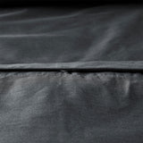 Accessorize Charcoal 400TC Charcoal Bamboo Cotton Double Stitched Quilt Cover Set Single - Top-Down View