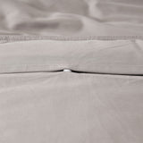 Accessorize Stone 400TC Stone Bamboo Cotton Double Stitched Quilt Cover Set King - Top-Down View