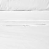 Accessorize White 400TC White Bamboo Cotton Double Stitched Quilt Cover Set Super King - Top-Down View