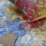 Van Gogh Museum 50th Anniversary Gold Floral Cotton Sateen Quilt Cover Set - Super King Size - Side View