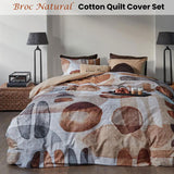 Bedding House Broc Natural Cotton Quilt Cover Set Queen - Front View