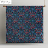 Vintage Design Homewares Canterbury Printed Velvet Quilt Cover Set King - Front View