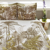 Bedding House Caribe Ochre Cotton Quilt Cover Set King - Side View