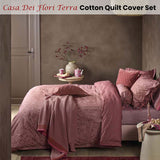 PIP Studio Casa Dei Fiori Terra Cotton Quilt Cover Set Queen - Front View