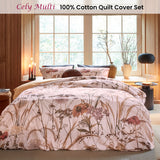 Bedding House Cely Multi Cotton Floral Quilt Cover Set King - Front View