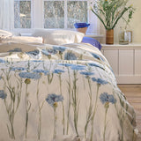 Bedding House Cornflower Sand 100% Cotton Percale Quilt Cover Set King - Side View