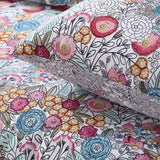 Accessorize Amara Washed Cotton Printed Reversible Quilt Cover Set Queen - 45-Degree Angle