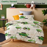 Happy Kids Country Harvest Washed Quilt Cover Set Single - Front View