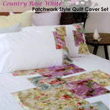 Accessorize Country Rose White Quilt Cover Set Single - Front View