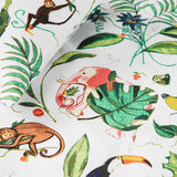 Bedding House Crazy Jungle Multi Cotton Quilt Cover Set Single - Top-Down View