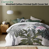 Accessorize Curiosity Washed Cotton Printed Quilt Cover Set Queen - Front View