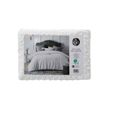Accessorize Dotty Clip White Jacquard Quilt Cover Set Queen - Top-Down View