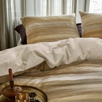 Bedding House Elie Natural Cotton Sateen Quilt Cover Set King
