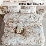 Riviera Maison Everlasting Natural Cotton Quilt Cover Set Queen - Front View