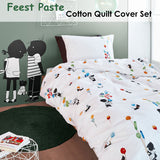 Fiep Westendorp Feest Pastel Cotton Quilt Cover Set Single - Front View