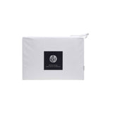 Accessorize White/Black Tailored Hotel Deluxe Cotton Quilt Cover Set Super King - Top-Down View