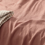 Vintage Design Homewares Hugo Clay Cotton Gauze Quilt Cover Set Queen - Side View