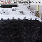 Accessorize Hypnotic Black Quilt Cover Set Queen - Front View