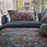 PIP Studio Il Ricamo Dark Blue Cotton Quilt Cover Set Queen - Side View