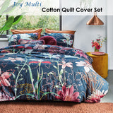 Bedding House Joy Multi Cotton Quilt Cover Set King - Front View