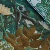 Bedding House Madagascar Green Cotton Quilt Cover Set Queen - Side View