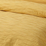 Vintage Design Homewares Malvern Ochre Cotton Quilt Cover Set King - Front View