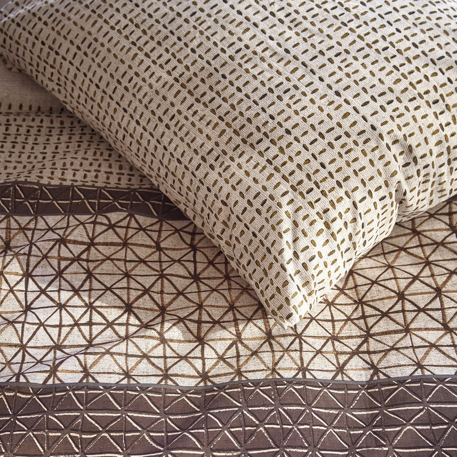 Bedding House Mathis Natural Cotton Quilt Cover Set King