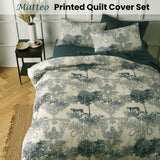 Big Sleep Matteo Printed Quilt Cover Set Queen - Front View