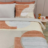 VTWonen Pale Colouring Natural Cotton Quilt Cover Set Queen - Top-Down View