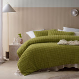 Vintage Design Homewares Parquet Cacti Green Polyester Cotton Quilt Cover Set Double