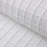Vintage Design Homewares Parquet White Polyester Cotton Quilt Cover Set Double - Side View