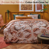 Bedding House Persian Rug Natural Cotton Quilt Cover Set Queen - Front View