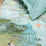 PIP Studio Pip Paradise Green Quilt Cover Set Queen - Side View
