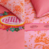 Oilily Prom Flowers Pink Cotton Quilt Cover Set Single - Side View
