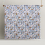 Accessorize Rainbow Garden Blue Washed Cotton Quilt Cover Set Double - Side View