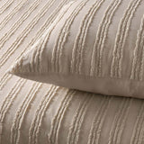 Vintage Design Homewares Reflections Natural Cotton Quilt Cover Set King - Front View