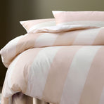 Accessorize Regency Natural Striped Washed Cotton Quilt Cover Set Super King