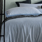 Accessorize Ripley Blue Striped Pattern Quilt Cover Set Single