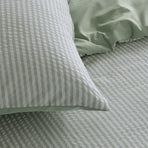Accessorize Sanford Green Striped Pattern Quilt Cover Set Queen
