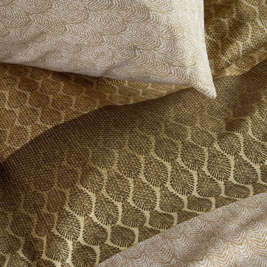 Bedding House Sanna Gold 100% Cotton Percale Quilt Cover Set Queen
