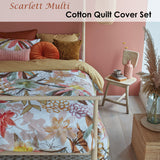 Bedding House Scarlett Multi Cotton Quilt Cover Set Queen - Front View